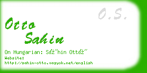 otto sahin business card